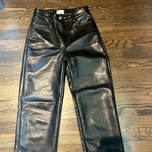 Aritzia black leather pants size 00